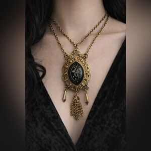 Estate Jewelry Arthur Pepper Vintage Signed Art Mode Victorian Gold Necklace